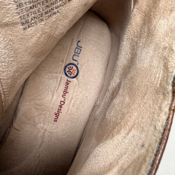 JBU Jambo Design Womens Brown Vegan Leather Laser Cut Side Zip Bootie   Size 11 - Picture 8 of 12